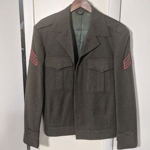 Large vintage military wool jacket